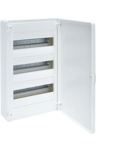 HAGER VS312PE | Painel elétrico de superfície Golf VF com 3 filas 36 módulos branco opaco + régua de energia