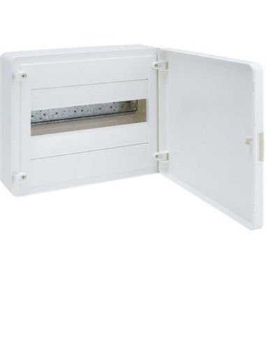 HAGER VS112PE | Quadro elétrico de superfície Golf VF com 1 fila 12 módulos branco opaco + régua de energia