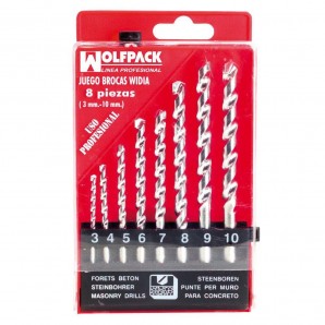 Estojo para broca Widia Wolfpack Professional 8 peças