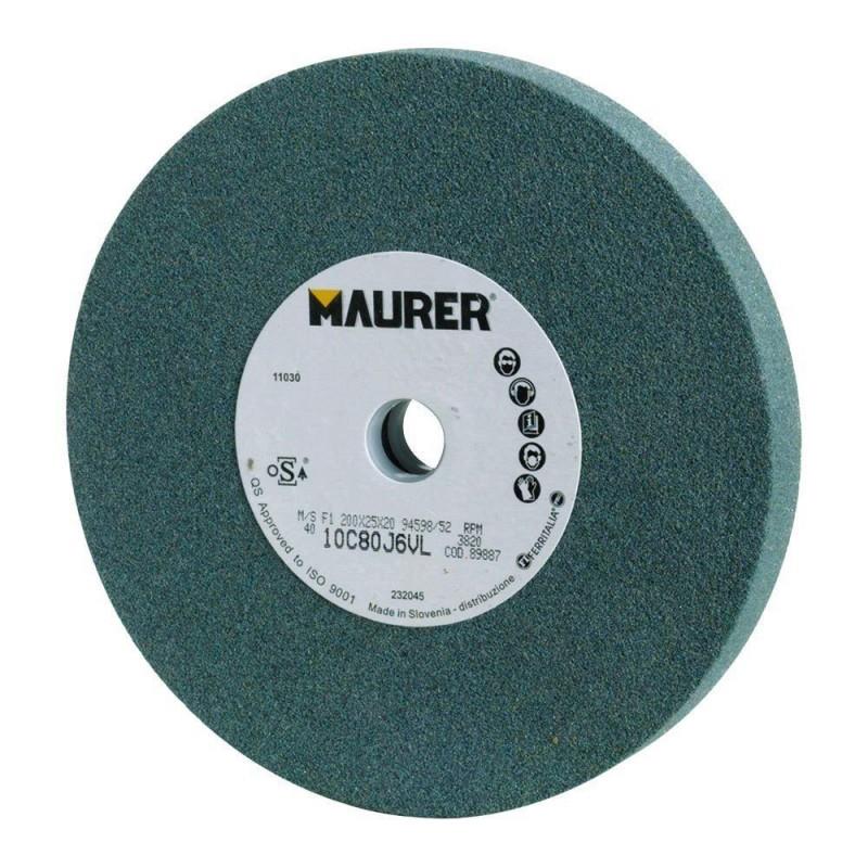 Rebolo de carboneto de silício Maurer 150x20x16 mm. grão 80