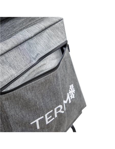 Shopping Trolley 4 Wheels Marbled Gray 45 Liters Shopping Trolley Polyester With Thermal Cooling Bag