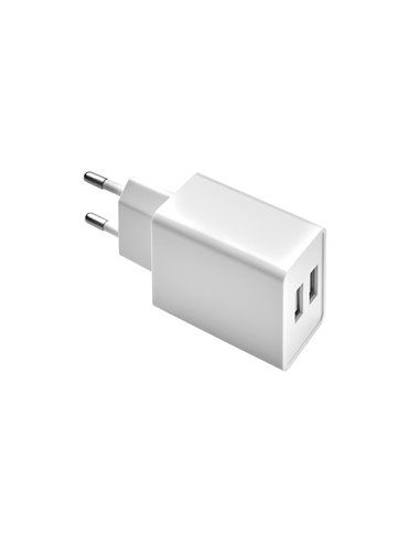 Carregador USB de duas saídas de 2,1 Amps. 5V.