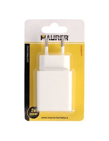 Cargador USB Dos Tomas 2.1 Amperios. 5 V. Adaptador Enchufe USB Cargador USB de Pared, Android, Iphone, Smartphones, Tablets.
