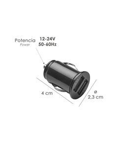 Cargador Coche USB Dos Tomas 2.1 Amperios. 5 V. Adaptador Enchufe USB Cargador USB de Pared, Android, Iphone, Smartphones 2