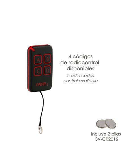 Telemando Universal Automatico 433,92 MHz 4 canales. Telemando Garajes, Telemando Puertas, Telemando Accesos.