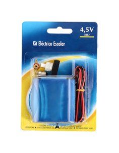 Kit Eléctrico Escolar, Set para el Colegio, Pila Petaca 4.5V, Interruptor 220V, Cable y Bombilla. 2