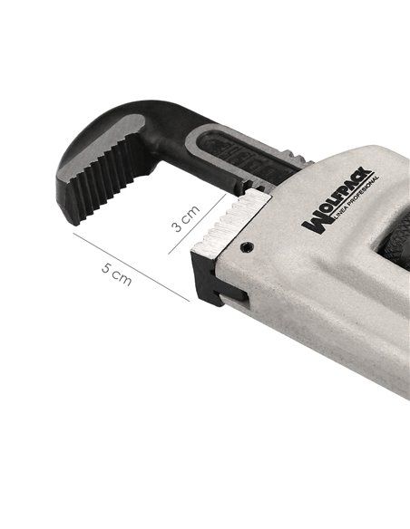 Chave de alumínio Wolfpack para serviço pesado Stillson 10"