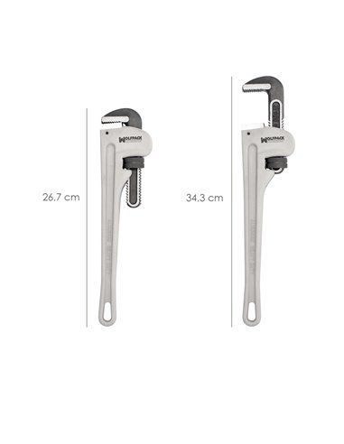 Llave Stillson Heavy Duty Aluminio 12" Llave Para Tubos, Llave Plomeria, Llave Para Tuberias, Llave Grifa.