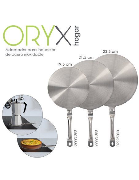 Adaptador Para Induccion / Vitroceramica Ø 23.5 cm. 3 Capas Acero Inoxidable / Aluminio