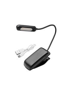 Linterna Led De Mesa 1 Watt. 30 Lumenes. Con Clip Recargable Usb Con 3 Tonos De Luz y 3 Niveles De Luminosidad