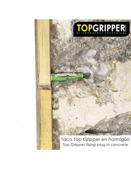 Blister Tacos Topgripper Bimaterial Con Tornillos Ø 5 mm. 50 Piezas Taco Anclaje Universal, Taco Hormigon, Taco Pladur,