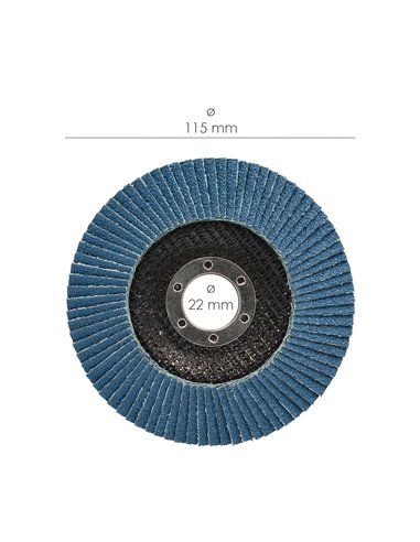 Disco Laminas Lija Circonio 115x22 mm. Grano 120