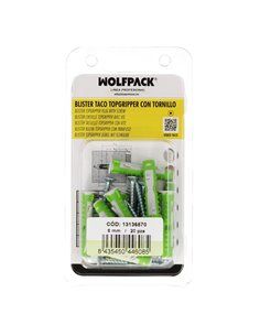 Blister Tacos Topgripper Bimaterial Con Tornillos Ø 8 mm. 20 Piezas Taco Anclaje Universal, Taco Hormigon, Taco Pladur
