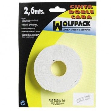 Cinta Doble Cara 2,6 m. x 18 mm.