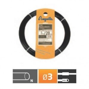 Guía pasacables negra nylon 3 mm Anguila