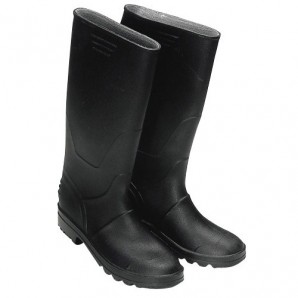 Botas altas de borracha preta nº 45 (par)