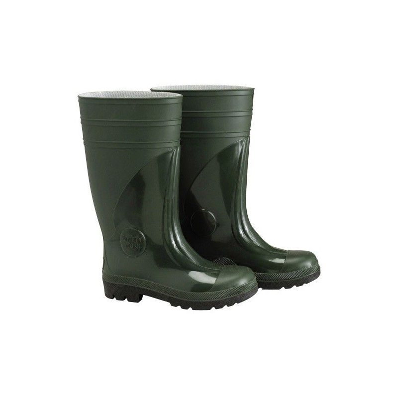 Botas de borracha de alta segurança verdes nº 45 (par)