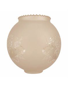 Sfera di vetro sfera opaca con due bocche da 14 cm bocca da 4 cm MS 87075/14