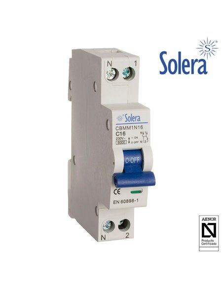 MAGNETOTERMICO SOLERA 1POLO+ NEUTRO 10A (ESTRECHO) (RETRACTILADO)