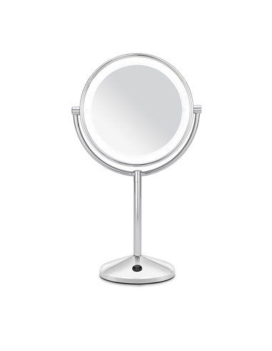 ESPEJO DE MAQUILLAJE CROMADO LED X10 AUMENTOS 9436E BAYBLISS