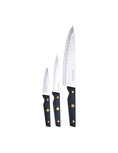 Conjunto de 3 facas de aço inoxidável Pro Reeco BG41026DBL Bergner