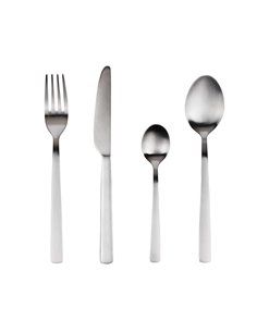 Conjunto de 24 talheres de aço inoxidável fosco reciclado...