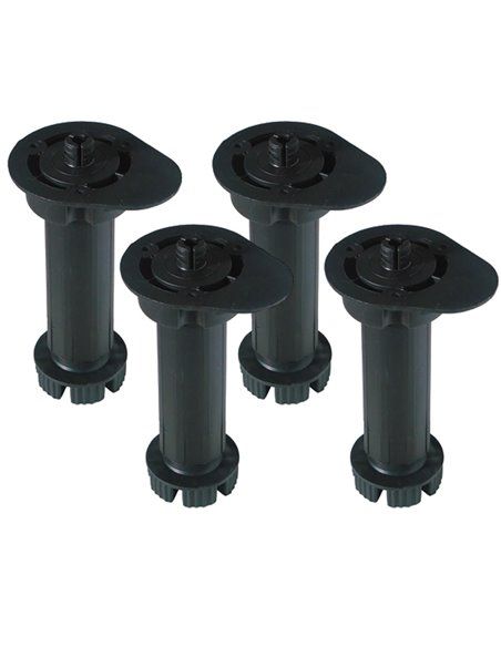 Pacote de 4 Pernas Redondas para Móveis PT11 130-200mm Ne 96301 Micel