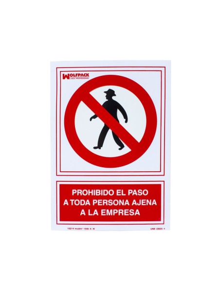 Placa de Proibição de Invasão Empresa 30x21 cm.