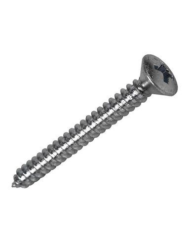 Caixa de 15 unidades de parafuso auto-roscante para chapa com cabeça plana de zinco 4,2x19mm Fadix
