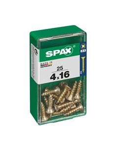 CAJA 25 uds. TORNILLO MADERA SPAX CAB. PLANA YELLOX 4,0x16mm SPAX