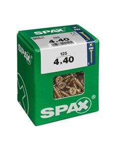 CAJA 125 uds. TORNILLO MADERA SPAX CAB. PLANA YELLOX 4,0x40mm SPAX