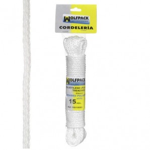 Cuerda Trenzada Plástico Blanca (Madeja 15 m.)
