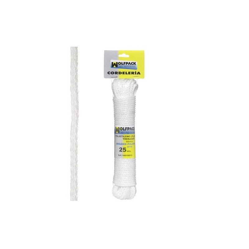 Cuerda Trenzada Plástico Blanca (Madeja 25 m.)