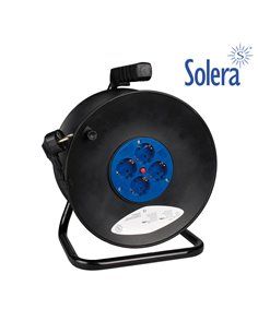 ENENROLLACABLE 50M  3x1,5 CON 4 TOMAS BIPOLARES CON T/T LATERAL SOLERA