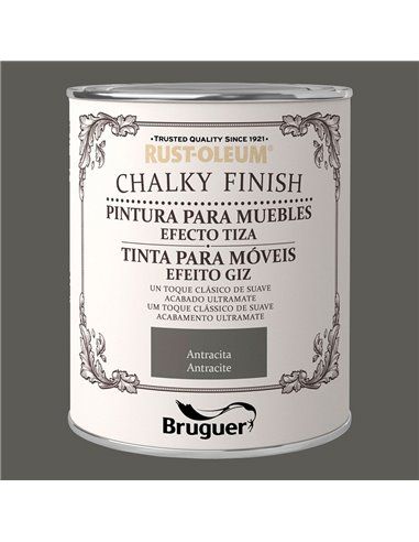RUST-OLEUM CHALKY FINISH MUEBLES ANTRACITA 0,75L 5397535 BRUGUER
