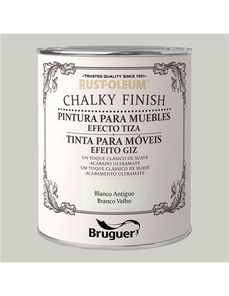 Móveis Brancos Antigos com Acabamento Giz Rust-Oleum 0,125L BRUGUER