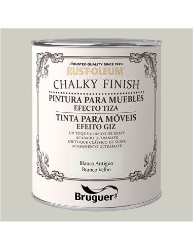 Móveis Brancos Antigos com Acabamento Giz Rust-Oleum 0,750L BRUGUER