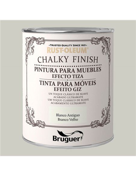 Móveis Brancos Antigos com Acabamento Giz Rust-Oleum 0,750L BRUGUER