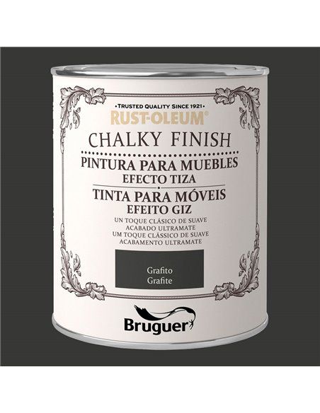 Móveis com Acabamento Giz Rust-Oleum Grafite 0,750L BRUGUER