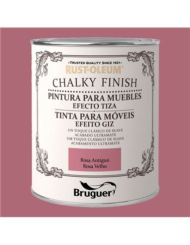 RUST-OLEUM CHALKY FINISH MUEBLE ROSA ANTIGUO 0,75L 5397541 BRUGUER