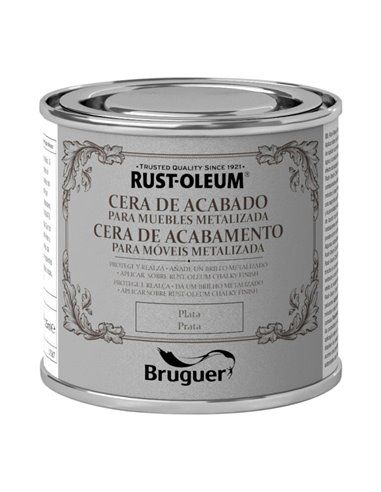 Cera para móveis com acabamento giz Rust-Oleum prata 0,125L BRUGUER