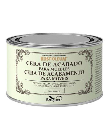 Cera Transparente para Móveis Rust-Oleum com Acabamento Giz 0,4L BRUGUER