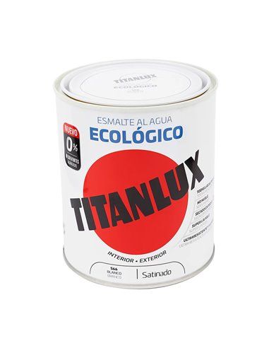 Esmalte Ecológico Branco Acetinado à Base de Água 250ml Titanlux 01T056614