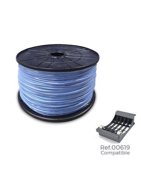 CARRETE CABLECILLO FLEXIBLE 2,5MM AZUL 800MTS (BOBINA GRANDE Ø400x200MM)