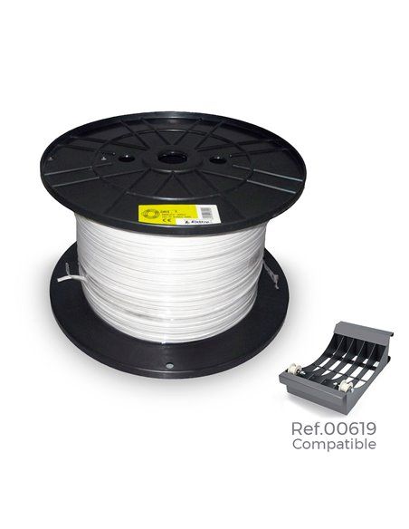 CARRETE PARALELO "AUDIO" 2X0,75MM  BLANCO 1000MTS