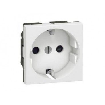 Base de enchufe 2P+TT blanco Legrand Mosaic 77213