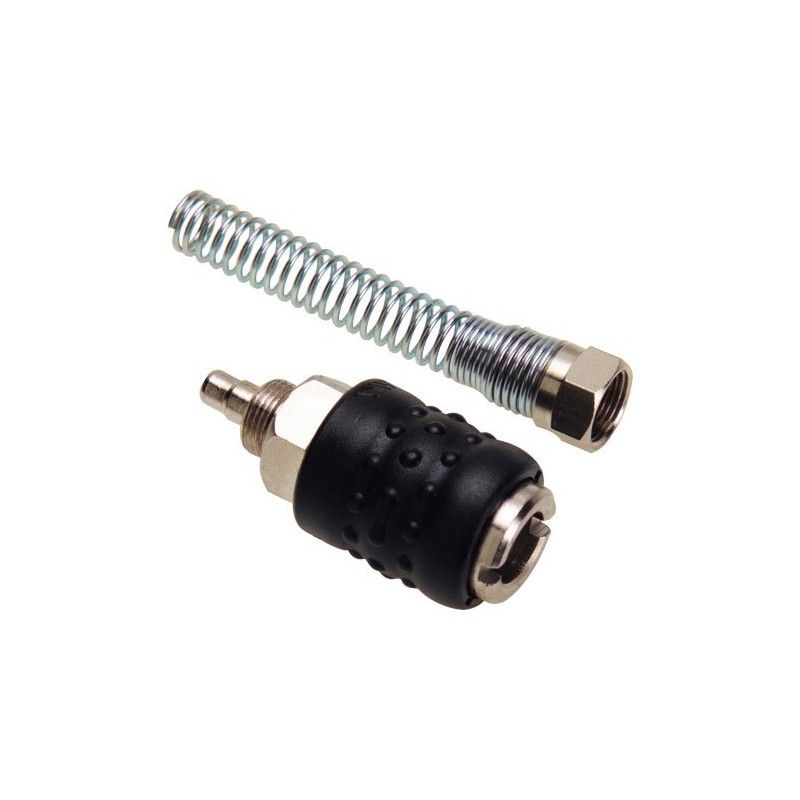 Enchufe Rapido Con Muelle Manguera 6x8 mm. (Blister 1 pieza)
