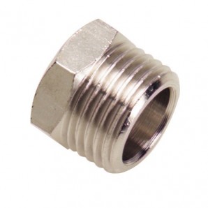 Reductor Tuerca Cilindrica Macho 1/2 - Hembra 3/8  (Blister 2 Piezas)