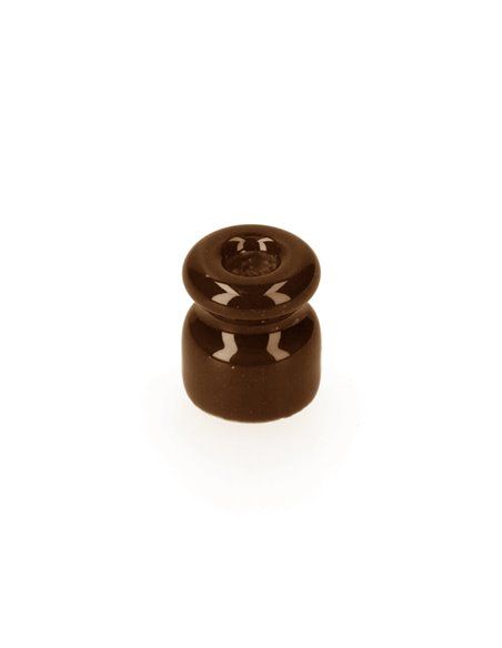 Isolador de porcelana para cabo trançado marrom EDM
