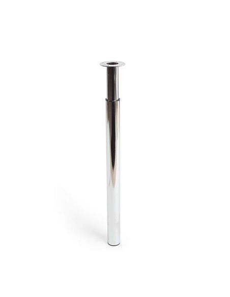 Perna extensível de aço cilíndrico com acabamento cromado brilhante mod.406e. altura 71/110cm REI